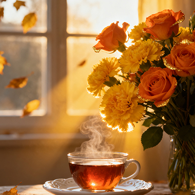 《郁金香携暖贺元宵，致家人：感恩灯火可亲，愿岁岁元宵共赏》